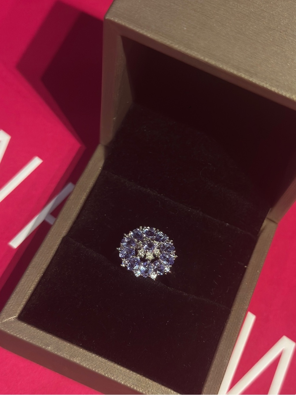Blue Cluster Floral Ring - Women Jewelry